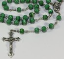 Glass Rosary beads - green