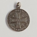 St Benedict sterling silver medal with chain
