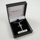 Small silver crucifix with chain