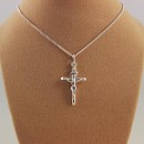 Small silver crucifix with chain