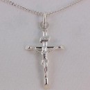 Small silver crucifix with chain