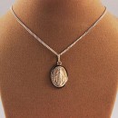 Small Miraculous medal sterling silver with chain