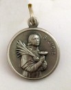 St Lucy sterling silver medal with chain