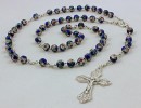 Cloisonne Rosary Beads - Blue 8mm