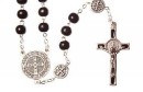 Saint Benedict rosary beads - brown