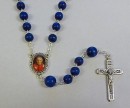 St John Henry Newman Rosary - blue wood beads