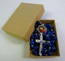 St John Henry Newman Rosary - blue wood beads