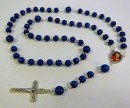 St John Henry Newman Rosary - blue wood beads