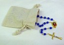 St John Henry Newman Rosary - blue glass beads