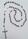 Glass Rosary Beads - garnet - gilt