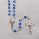 Blue crystal glass Rosary Beads