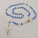 Blue crystal glass Rosary Beads