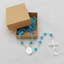 Turquoise glass filgree rosary