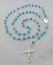 Turquoise glass filgree rosary