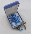 Crystal Rosary Beads - blue