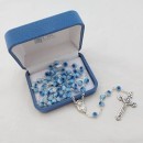 Murano Glass Rosary Beads - light blue