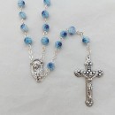 Murano Glass Rosary Beads - light blue