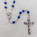 Murano Glass Rosary Beads - dark blue and yellow