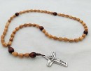 Hand-knotted rosary - olivewood tear-shaped beads