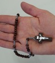 Corded Rosary - Brown wood beads x 60