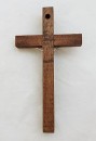 Dark wood crucifix - brown - 6 inch