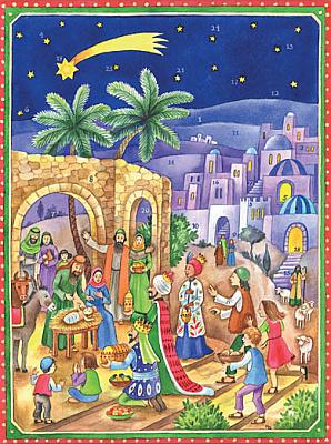 Large Advent Calendar - Wise Men at the Stable