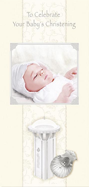 Christening Card - Font - Hand-crafted