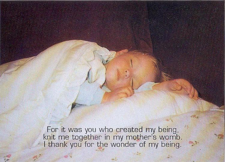 Baby Welcome card - Christian message