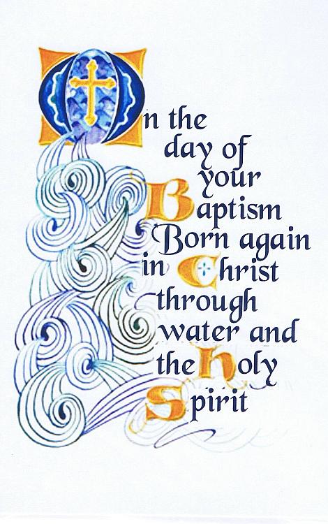 Baptism Card - Born Again in Christ