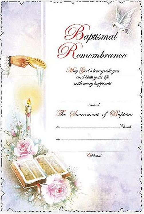 Baptismal Certificate - Candle