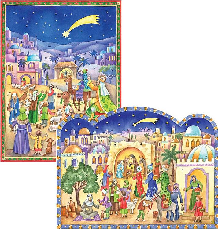 Large Advent Calendar x 2 - Kings/Bethlehem