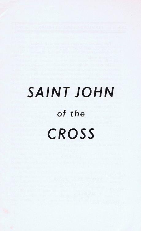 Saint John of the Cross - booklet