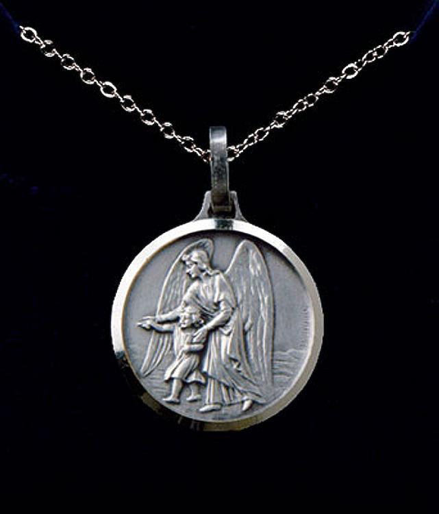 Guardian Angel medal - silver-plated medal