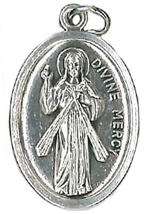 Divine Mercy medal - silver  x 12