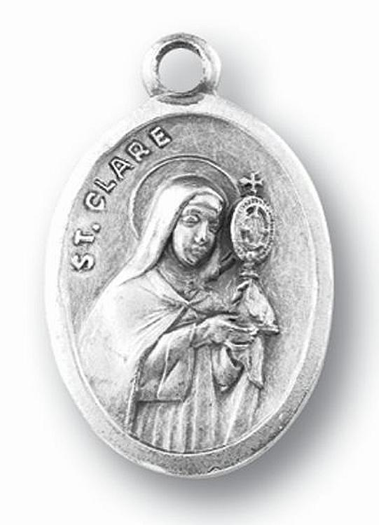 St Clare Oxidised Medal