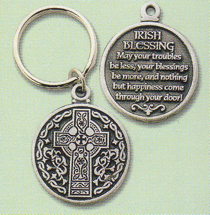Irish Blessing Pewter Key Ring