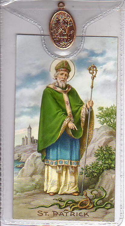 St Patrick Medal and Prayer Leaflet