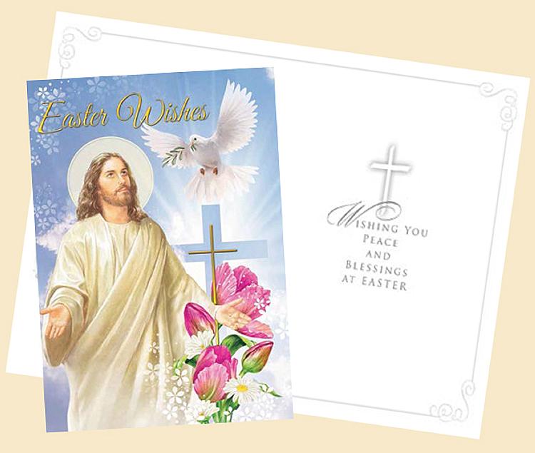 Large Easter Card - Christ Peace x 3