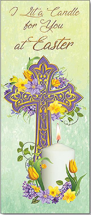 Easter Card - I Lit a Candle for You at Easter