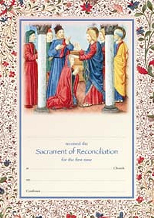 Confession Certificate - Sacrament of Reconciliation