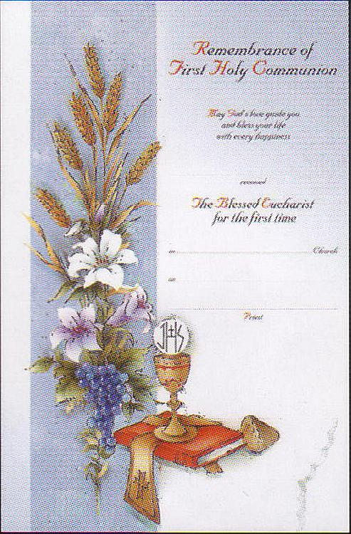 Communion Certificate - Blessed Eucharist x 12