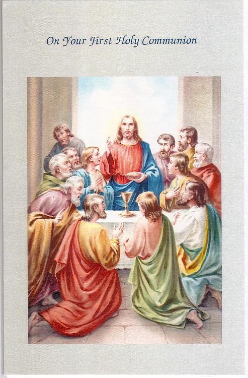 First Holy Communion Card - Last Supper