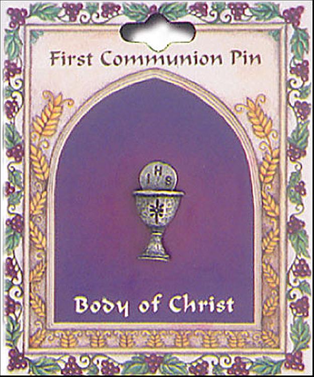 First Holy Communion chalice brooch/lapel pin