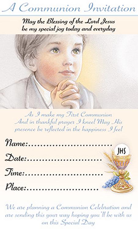 First Communion Invites - Boy