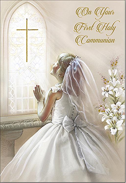 First Communion - Girl Card