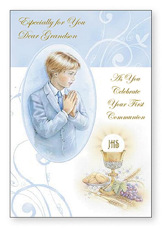 Grandson First Communion Card - Celebrate