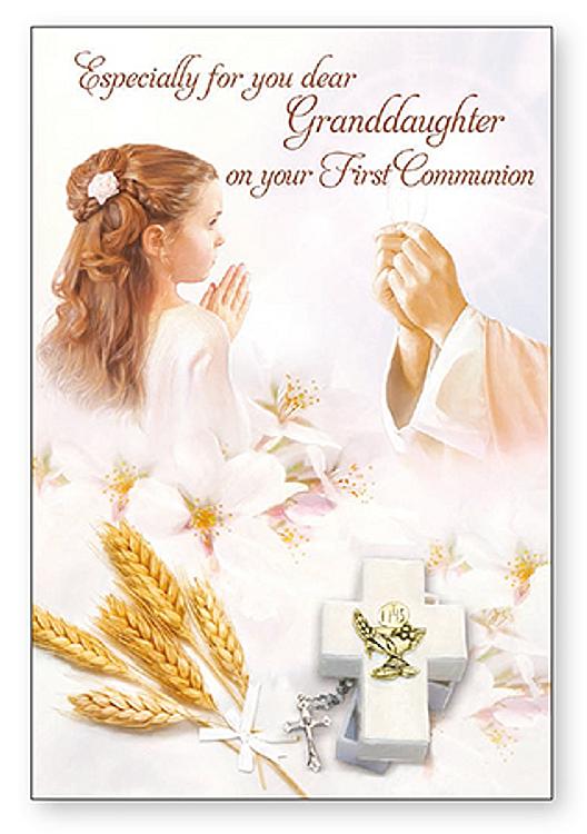 Granddaughter First Communion Card - Celebrate