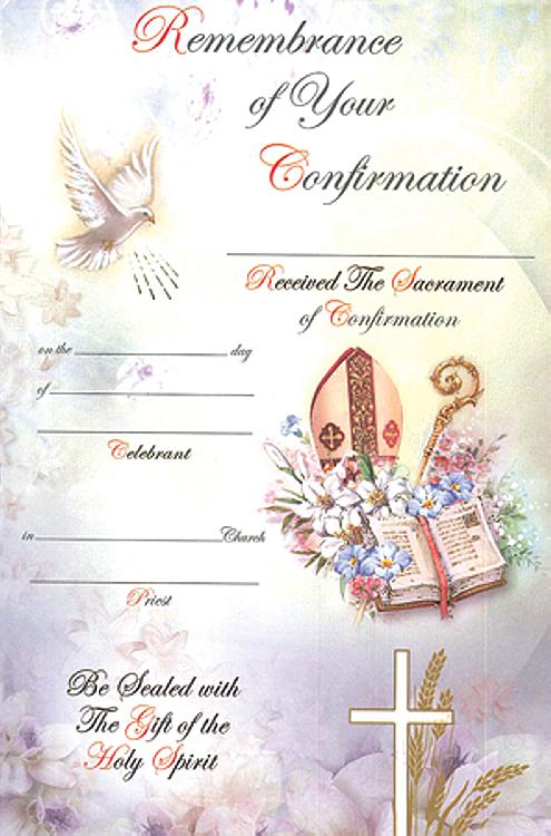 Confirmation Certificate - symbolic x 12