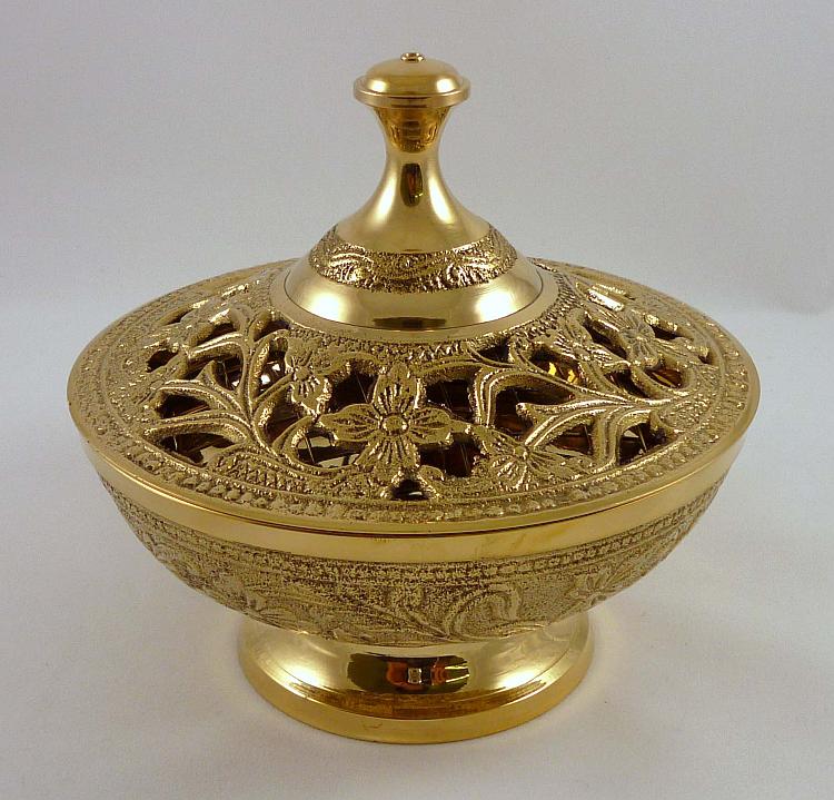 Brass incense burner bowl