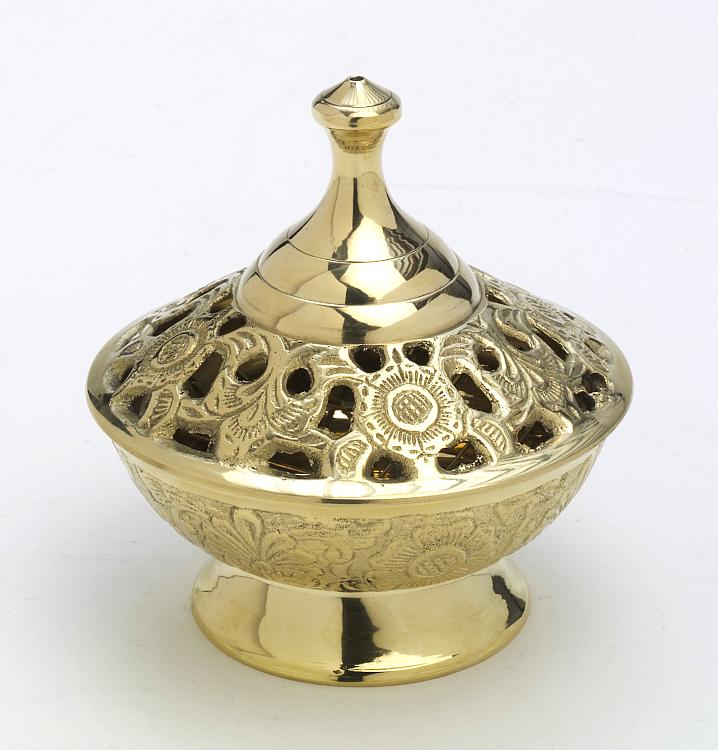 Brass incense burner bowl small